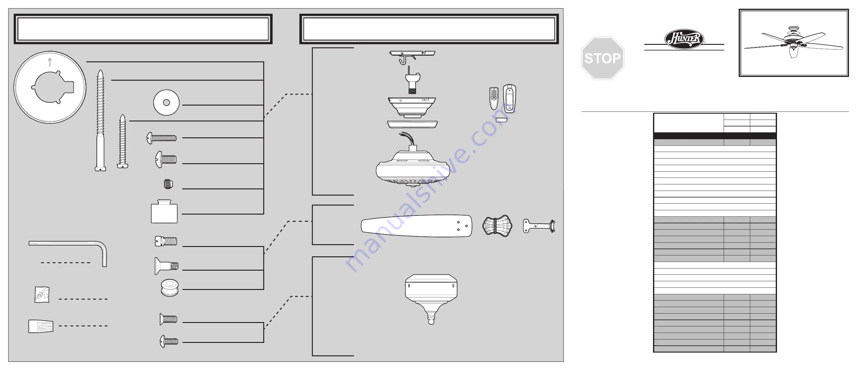 Hunter 28488 Parts Manual Download Page 1