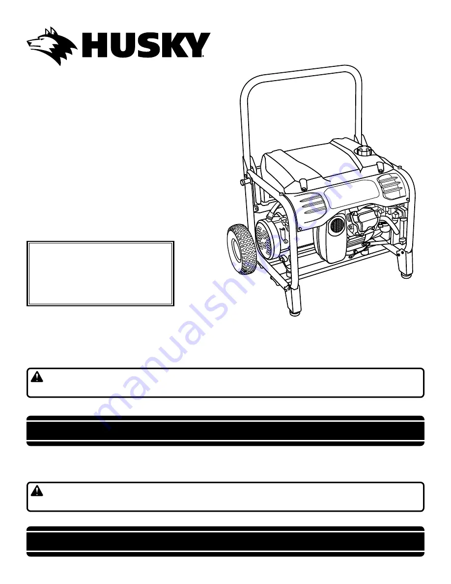 Husky HU5000 Series Operator'S Manual Download Page 1