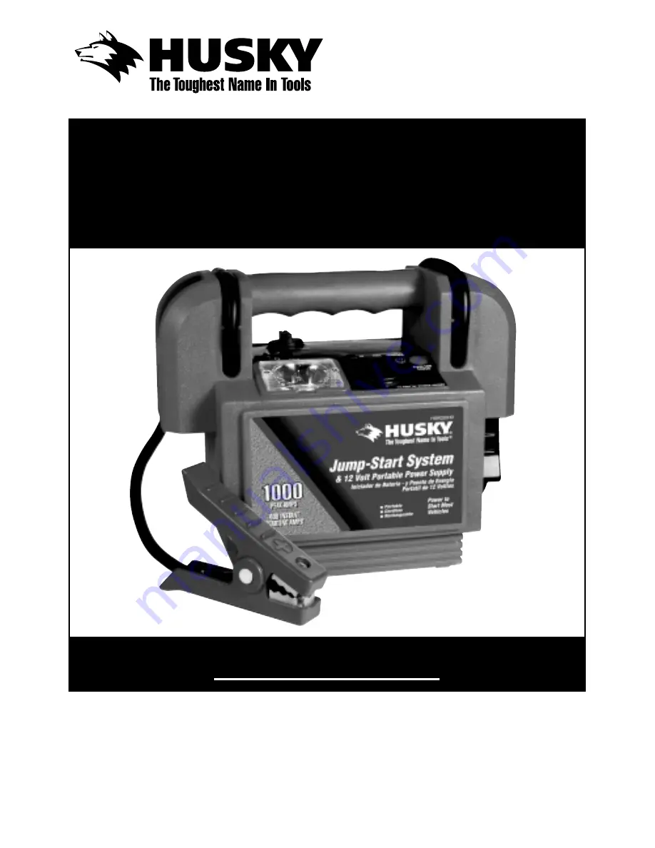 Husky Jump-Start System HSK020HD Owner'S Manual Download Page 2