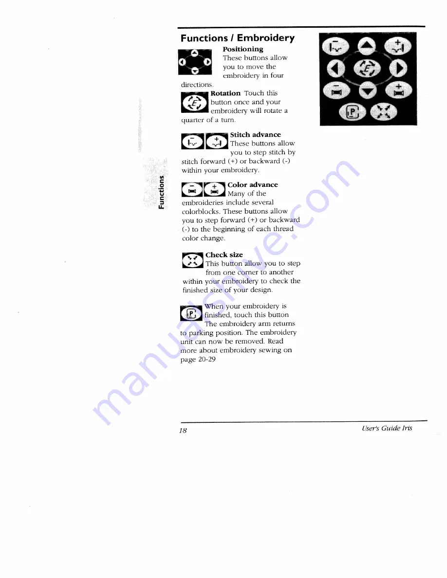 Husqvarna Viking Iris User Manual Download Page 18