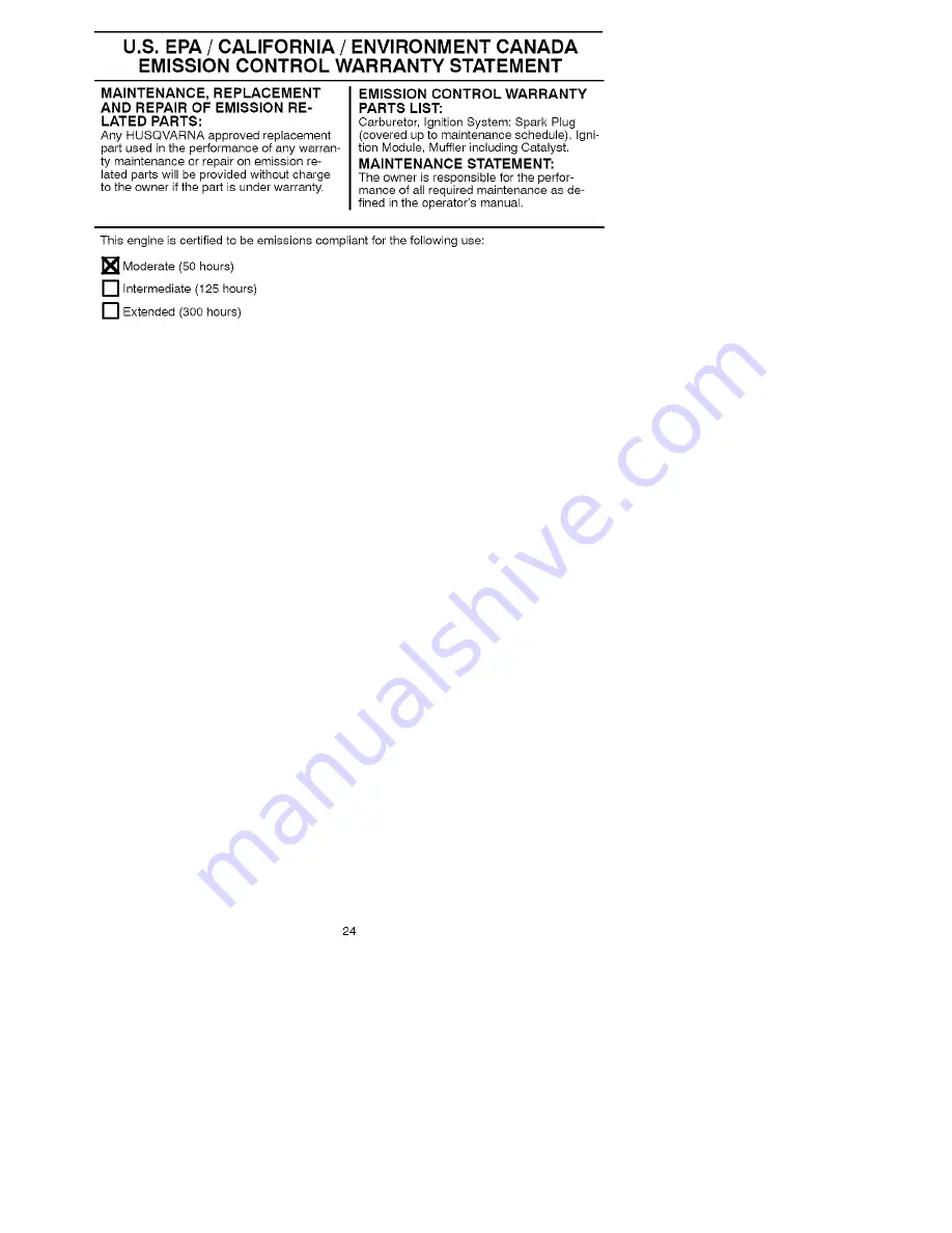 Husqvarna 125LD Operator'S Manual Download Page 24