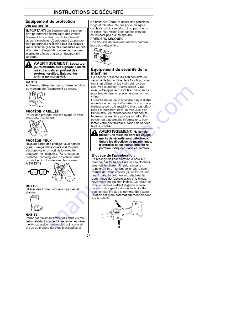 Husqvarna 125LD Operator'S Manual Download Page 27