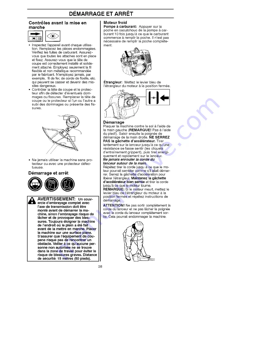 Husqvarna 125LD Operator'S Manual Download Page 38