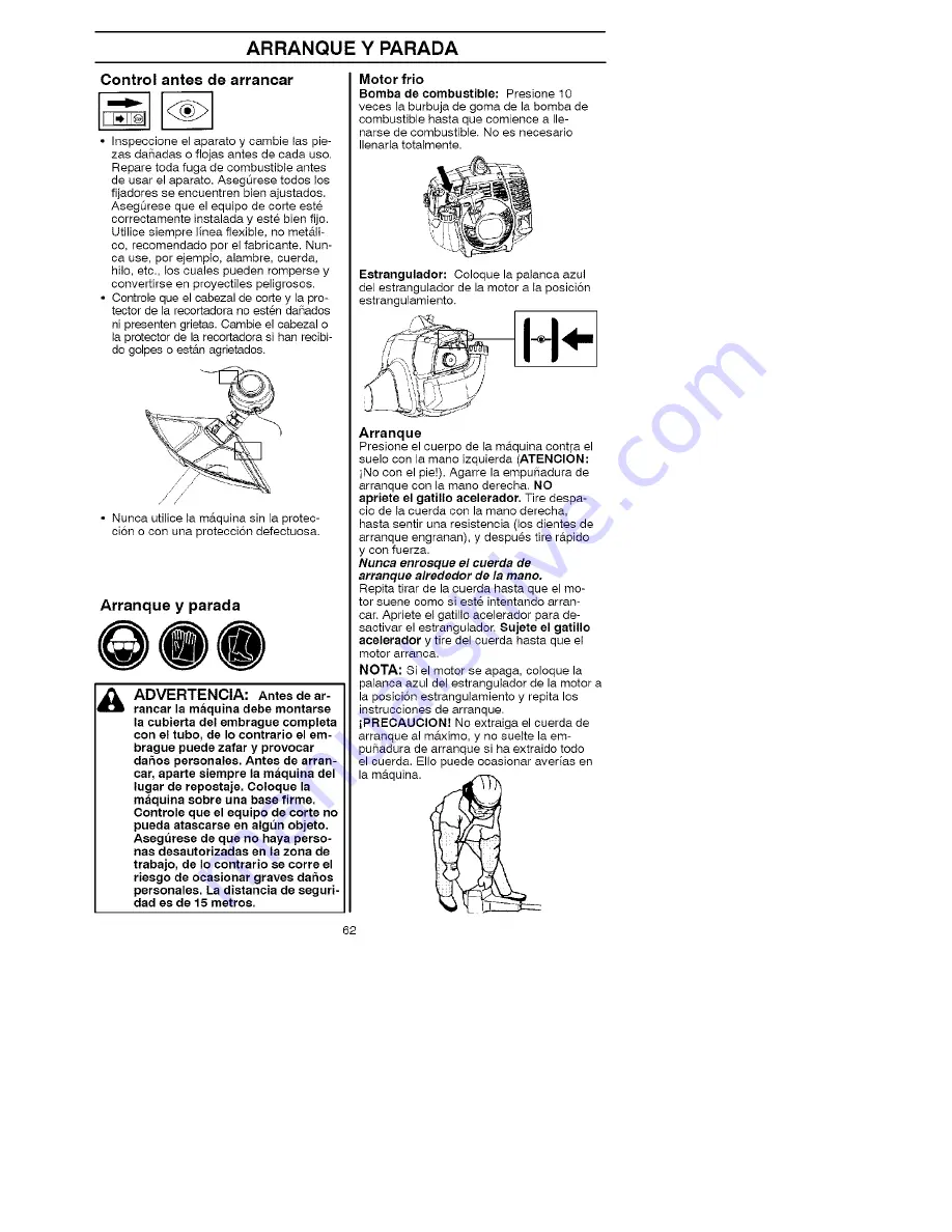 Husqvarna 125LD Operator'S Manual Download Page 62