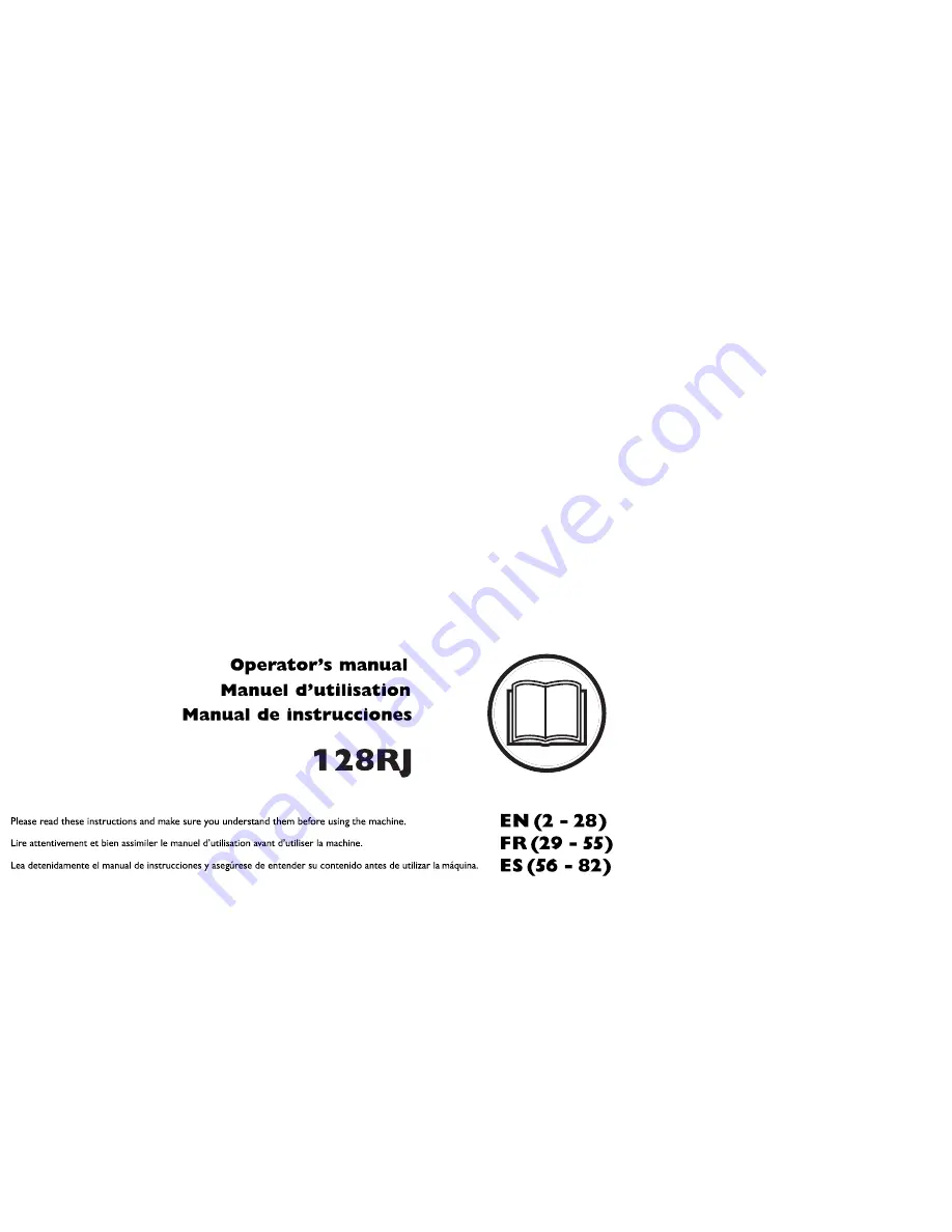 Husqvarna 128RJ Operator'S Manual Download Page 1