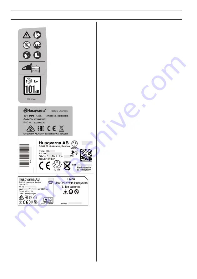 Husqvarna 136Li Operator'S Manual Download Page 116