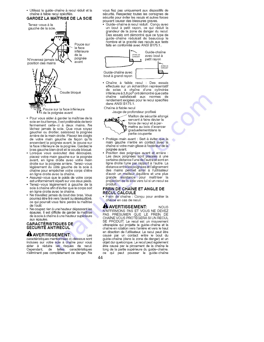 Husqvarna 137 Instruction Manual Download Page 44