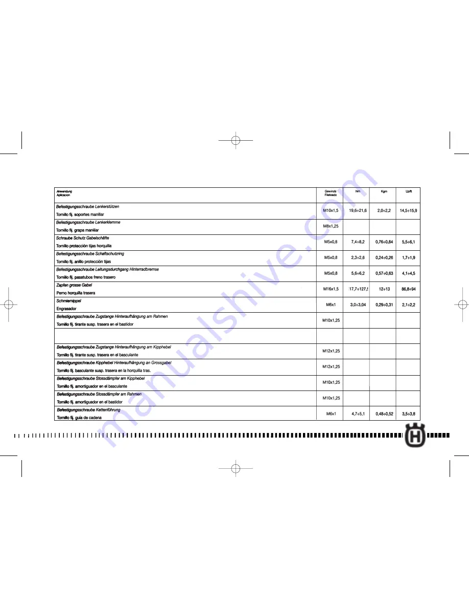 Husqvarna 2005 CR 125 Owner'S Manual Download Page 255