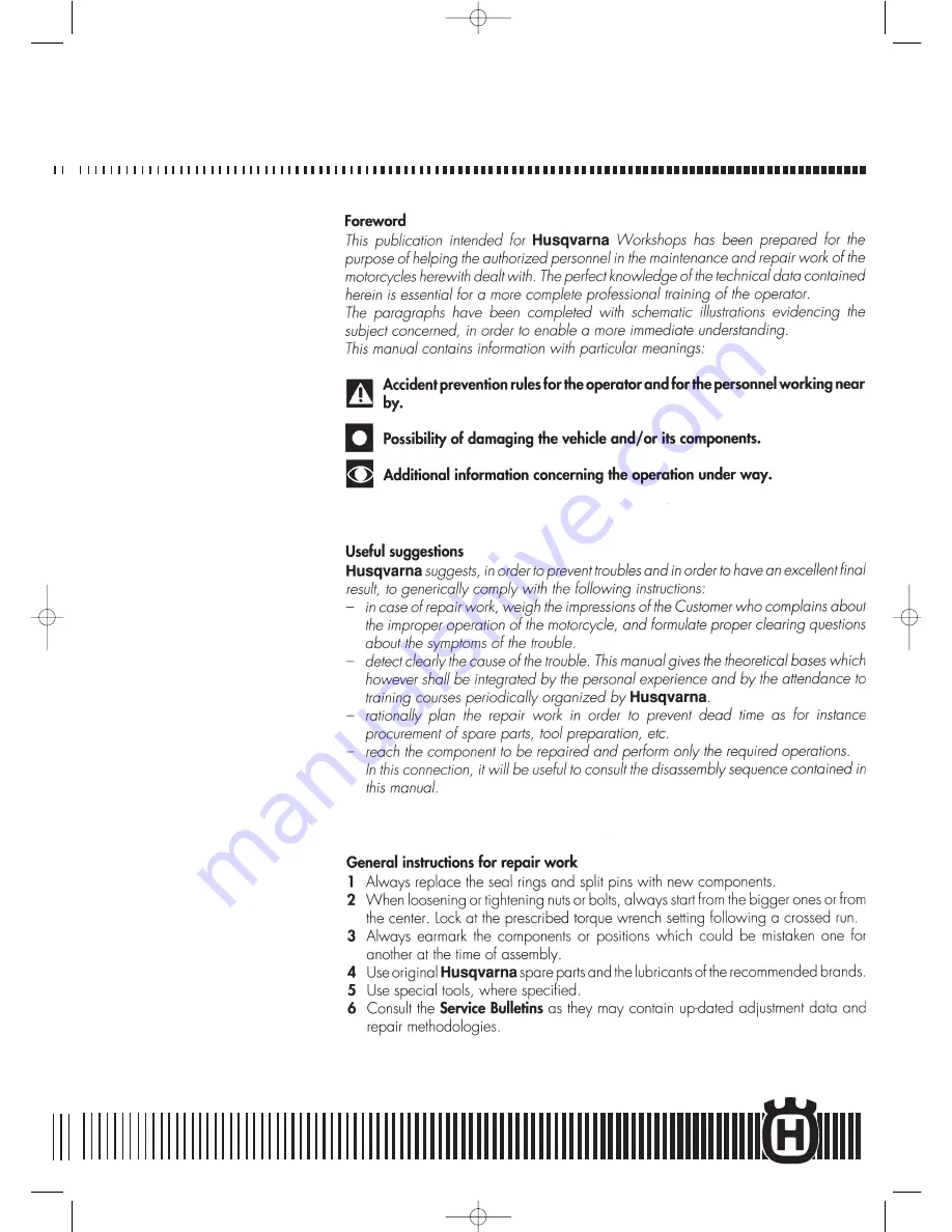 Husqvarna 2005 CR125 Workshop Manual Download Page 7