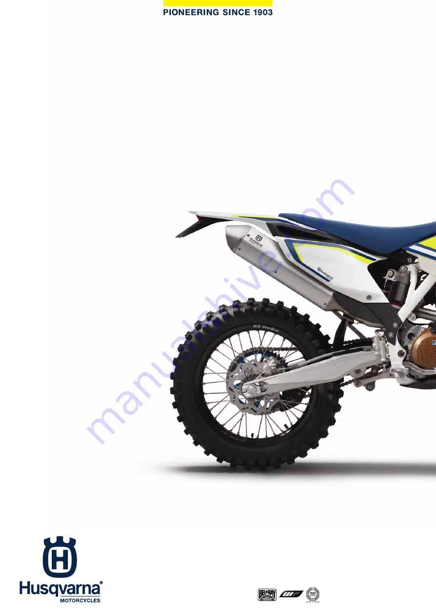 Husqvarna 2016 FE 250 Owner'S Manual Download Page 124