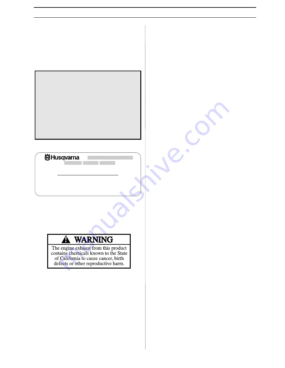 Husqvarna 225AI15 Operator'S Manual Download Page 3