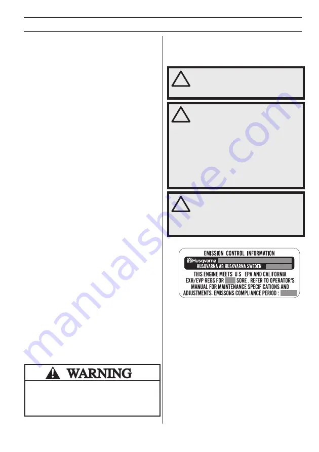 Husqvarna 326HD60 Series Operator'S Manual Download Page 3