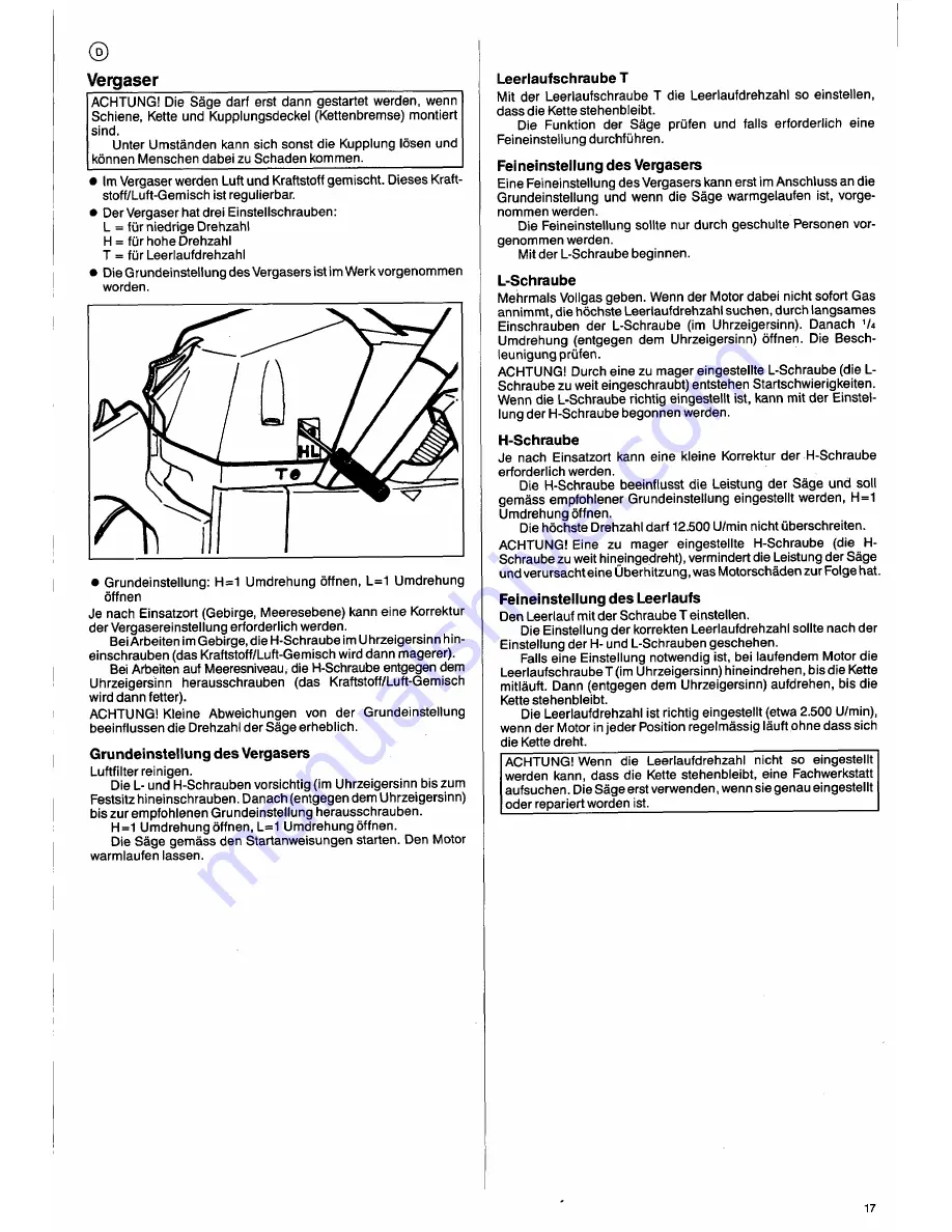 Husqvarna 50 Special Operator'S Manual Download Page 17