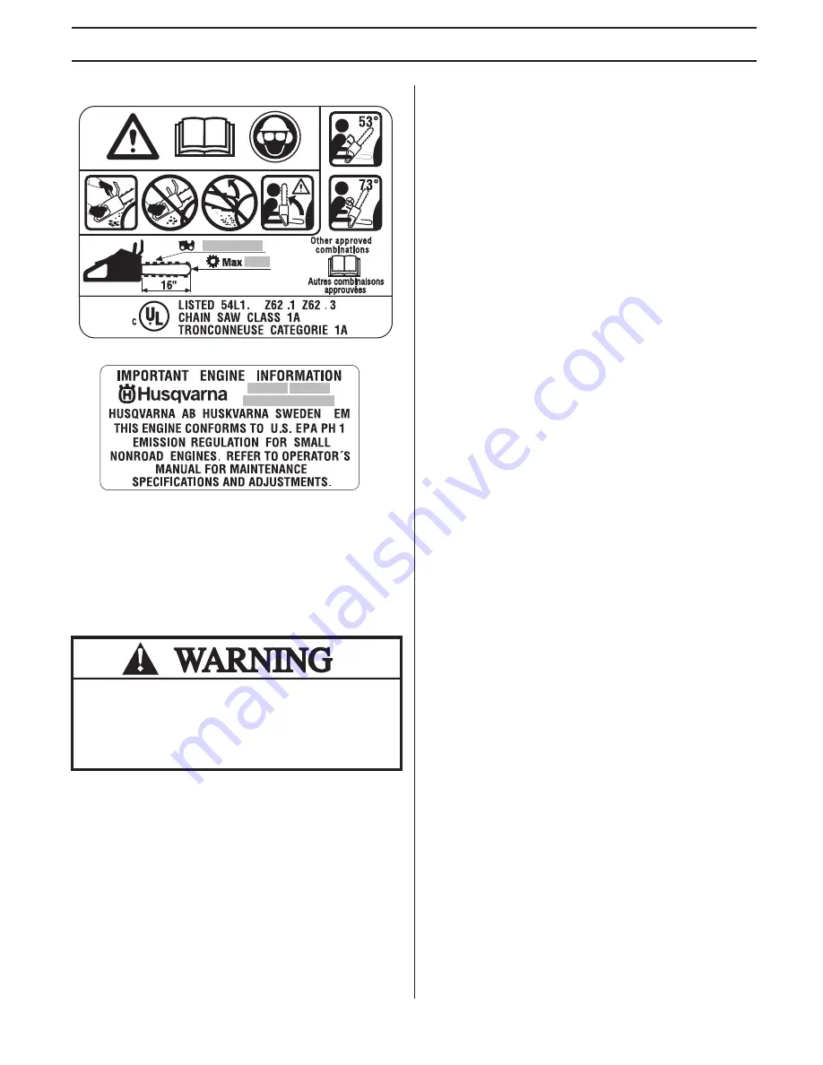 Husqvarna 570 AutoTune Operator'S Manual Download Page 3