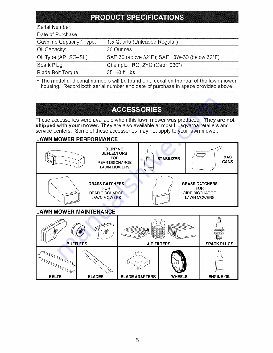 Husqvarna 7021RD Owner'S Manual Download Page 5