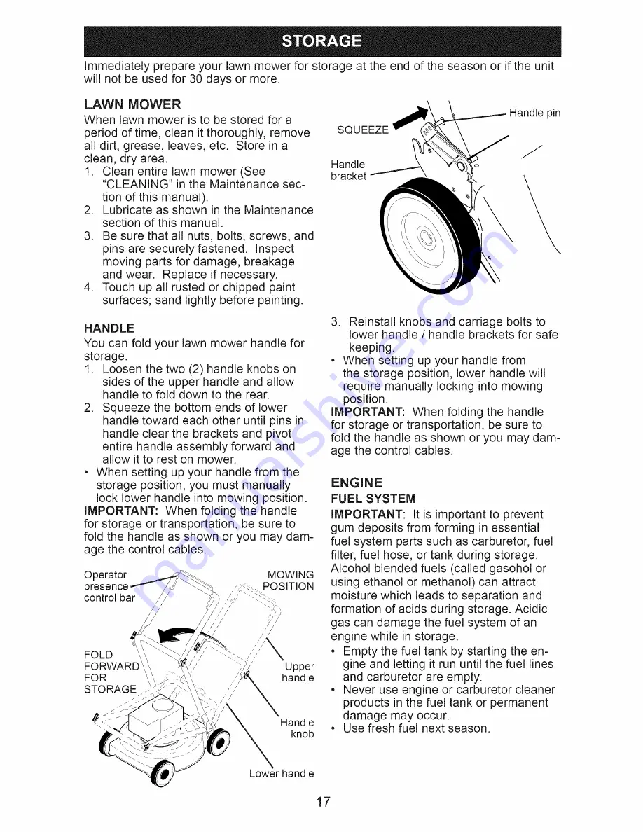 Husqvarna 7021RD Owner'S Manual Download Page 17