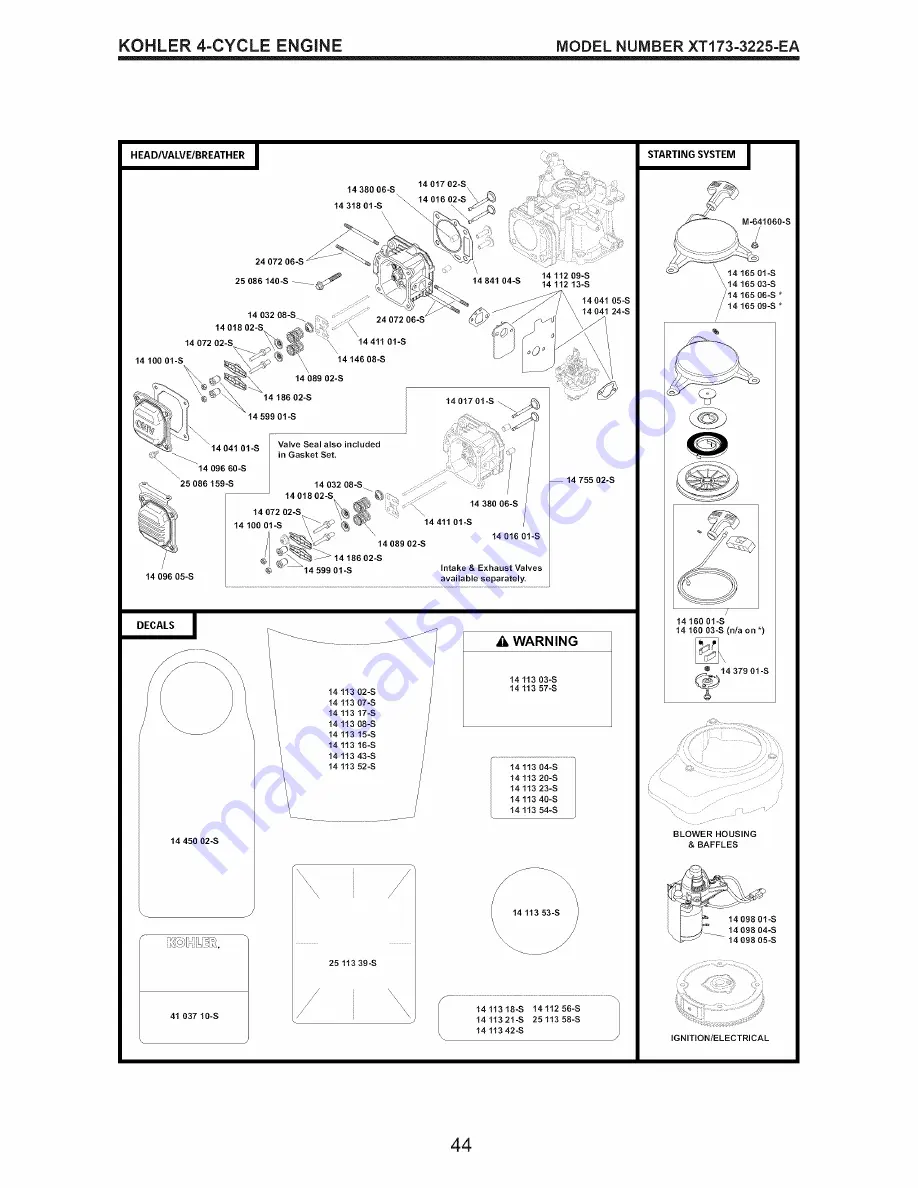 Husqvarna 7021RD Owner'S Manual Download Page 44