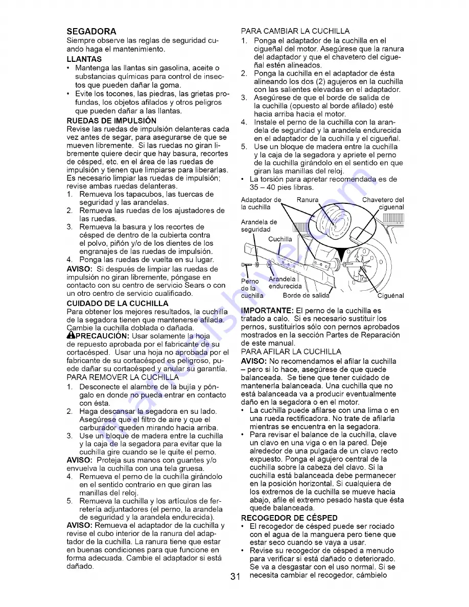 Husqvarna 917.374442 Owner'S Manual Download Page 31