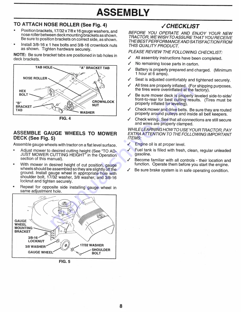 Husqvarna LT155 Owner'S Manual Download Page 8