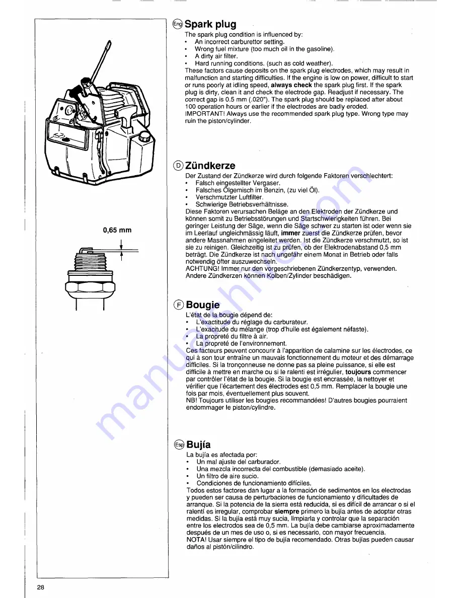 Husqvarna PS 50 Operator'S Manual Download Page 27