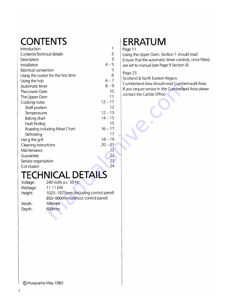 Husqvarna QC 6060F User Manual Download Page 4