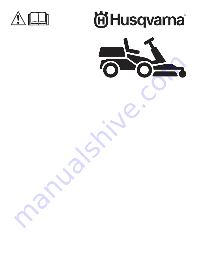 Husqvarna R 316TX Operator'S Manual Download Page 1