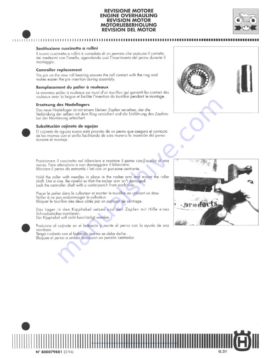 Husqvarna TE 350-410/95 Workshop Manual Download Page 87