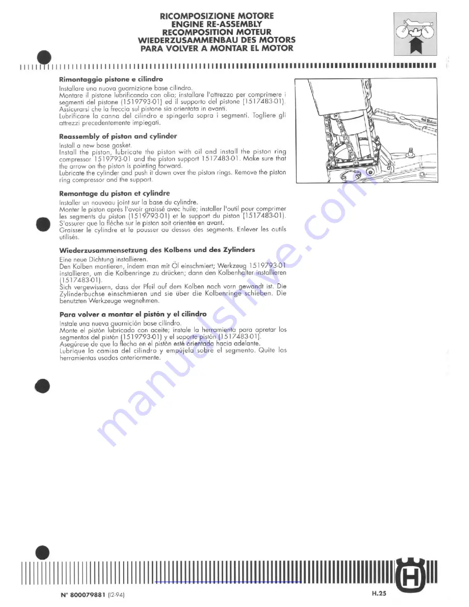 Husqvarna TE 350-410/95 Workshop Manual Download Page 131