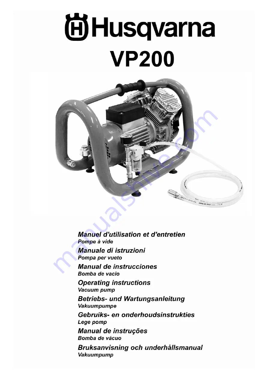 Husqvarna VP200 Operating Instructions Manual Download Page 1