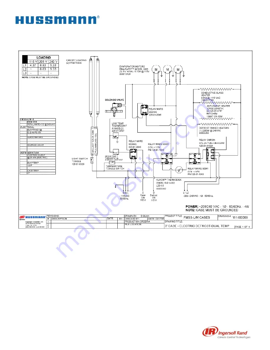 Hussmann FMSS-L Technical Data Sheet Download Page 5