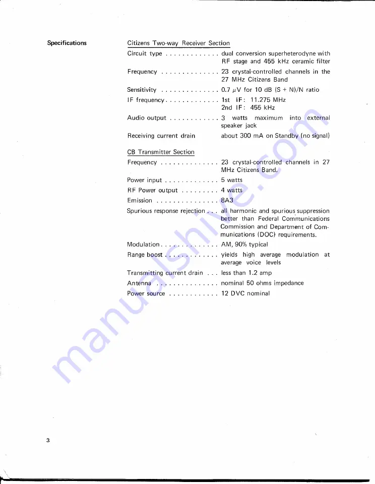 Hy-Gain Hy-Range III 672B Instruction Manual Download Page 4