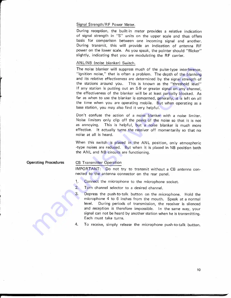 Hy-Gain Hy-Range III 672B Instruction Manual Download Page 11