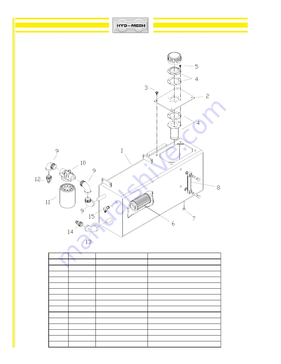 Hyd-Mech M-16 Operation And Maintenance Manual Download Page 89