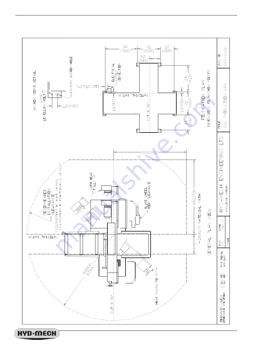 Hyd-Mech S-20H Operations & Maintenance Manua Download Page 11