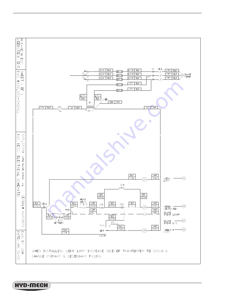 Hyd-Mech S-23 Operation & Maintenance Manual Download Page 35