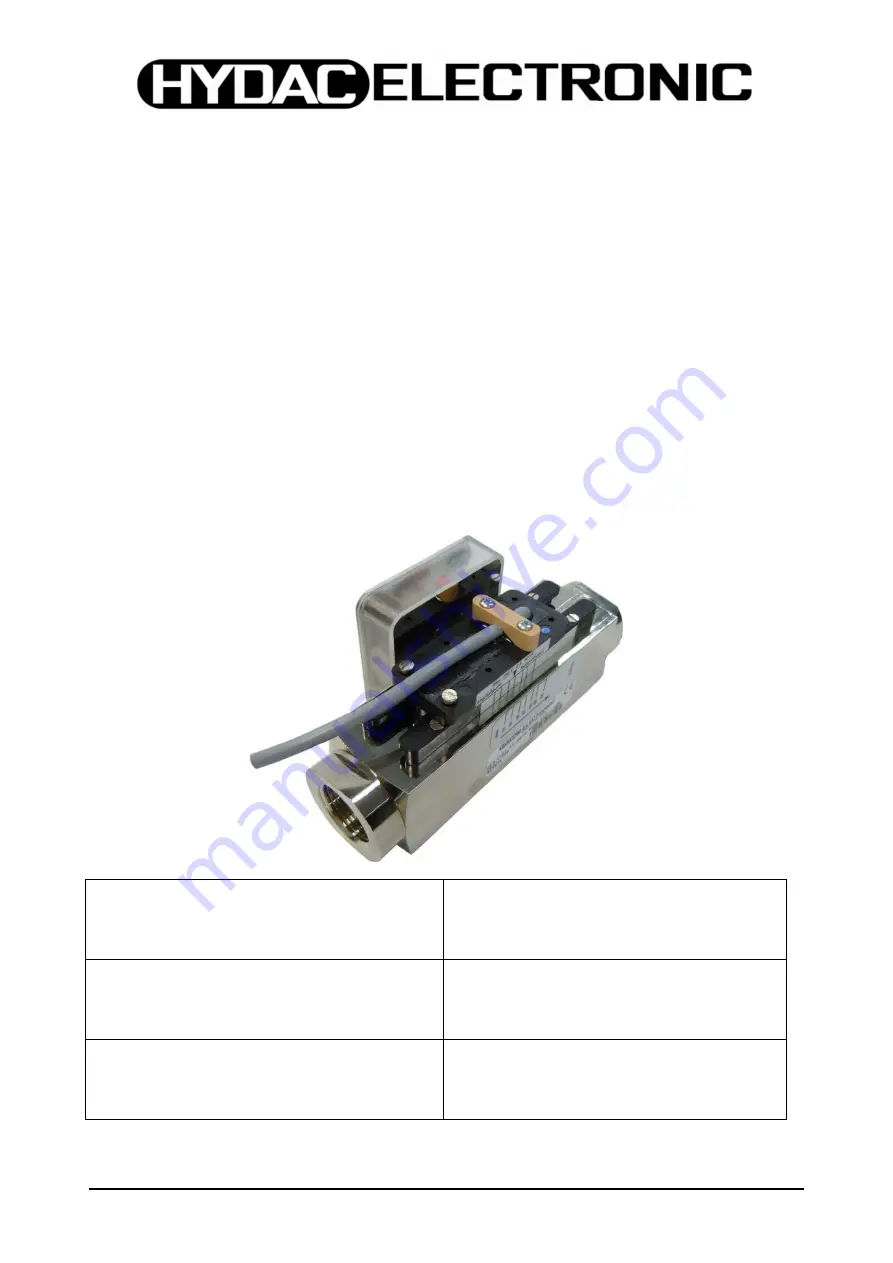 HYDAC ELECTRONIC HFS 2500 Скачать руководство пользователя страница 1