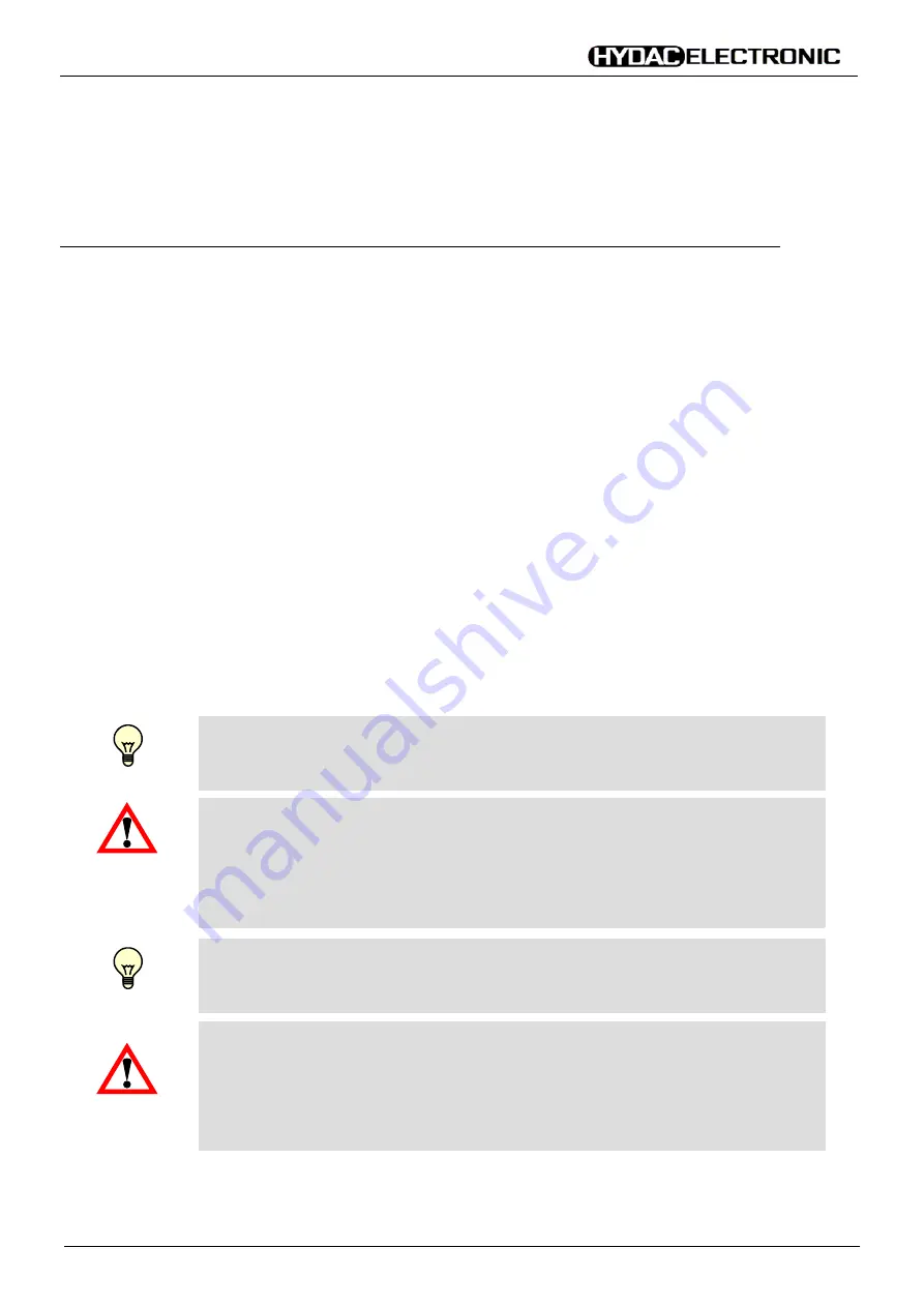 HYDAC ELECTRONIC HLT 2100 Series Assembly Instructions Manual Download Page 34