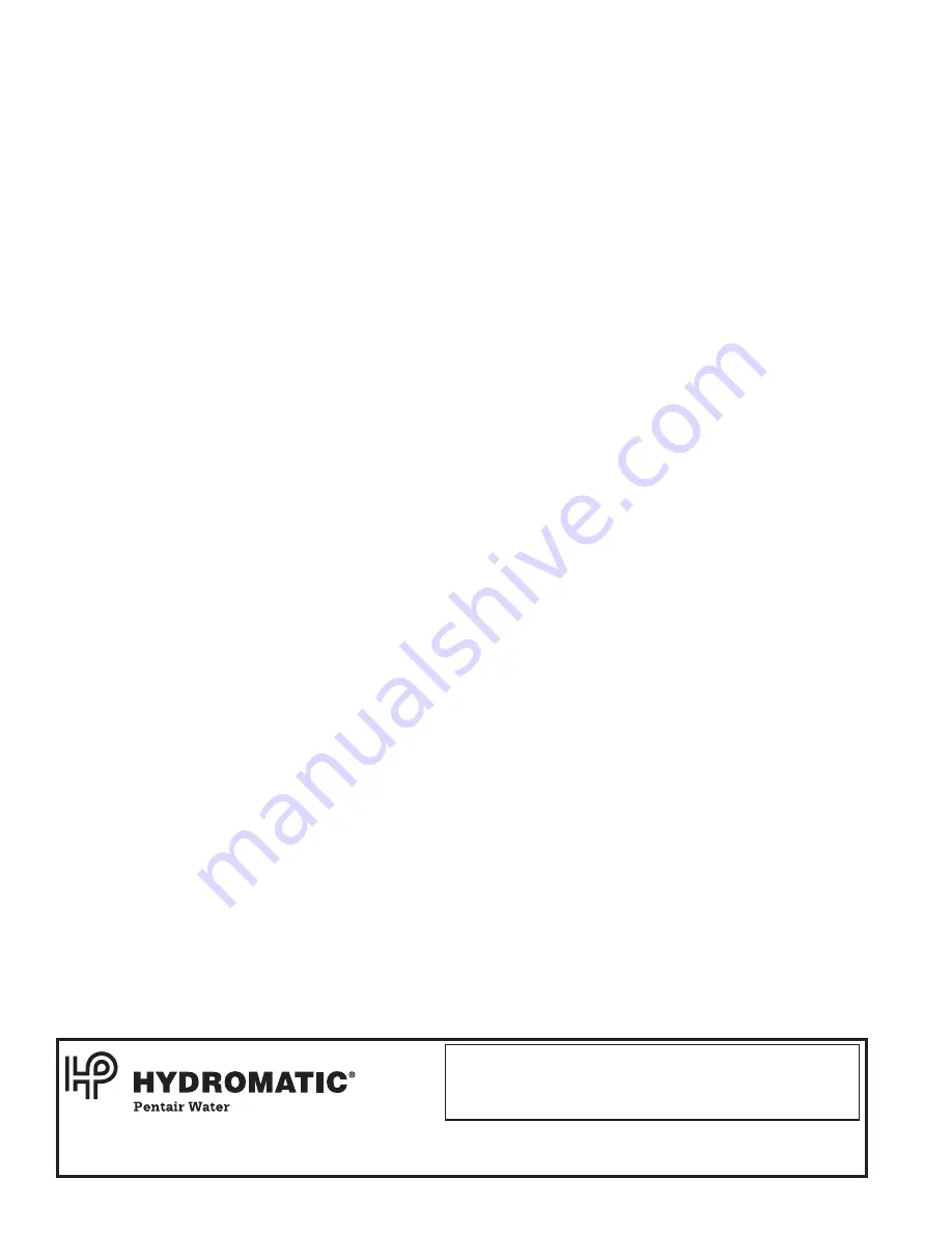 Hydromatic SK75 Installation And Service Manual Download Page 8