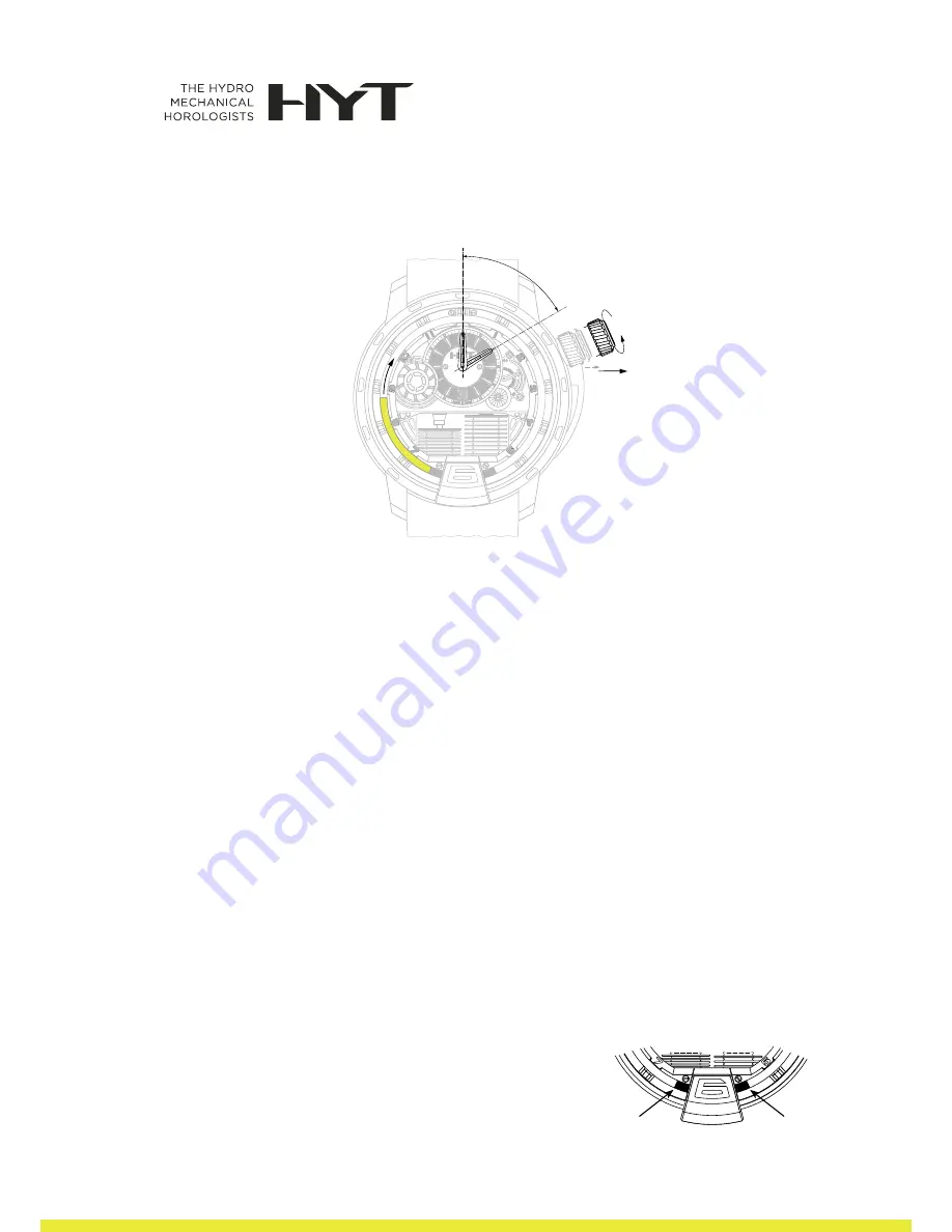 HYT Hydro Mechanical Horology watch Instruction Manual Download Page 10