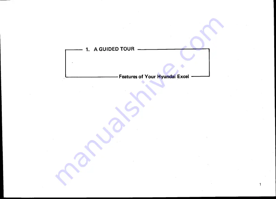 Hyundai 1987 Excel Owner'S Manual Download Page 7