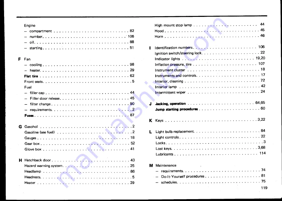 Hyundai 1987 Excel Owner'S Manual Download Page 120