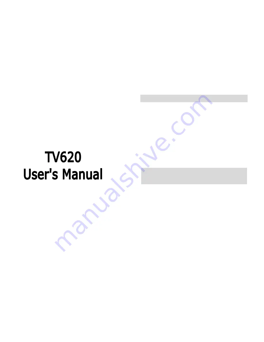 i-mobile TV620 User Manual Download Page 1