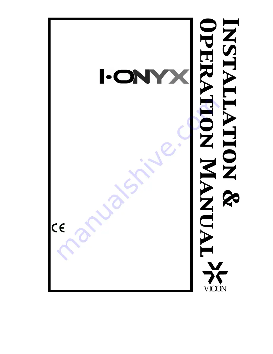 i-onyx VN-856DNV5 Installation & Operation Manual Download Page 1