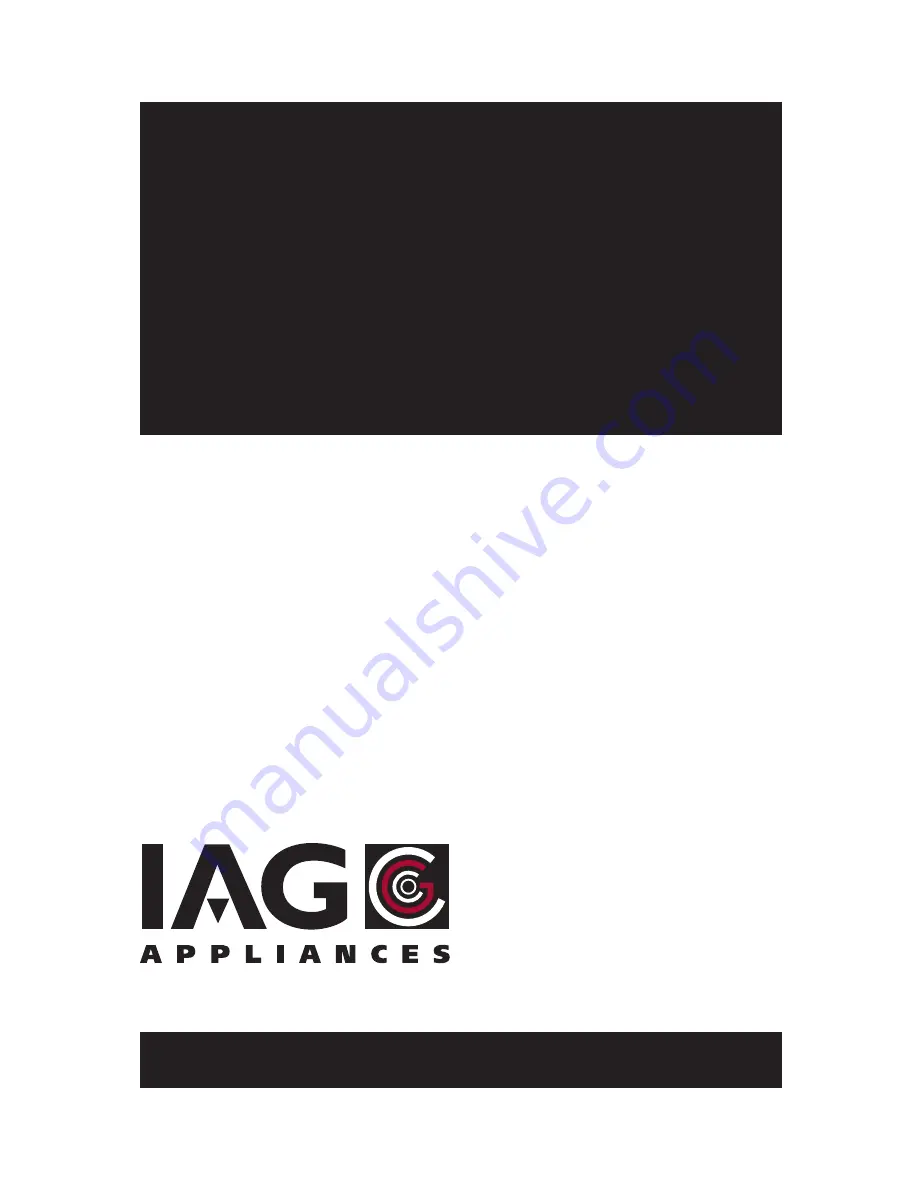 IAG ACD6SG1 Installation And Operation Manual Download Page 1