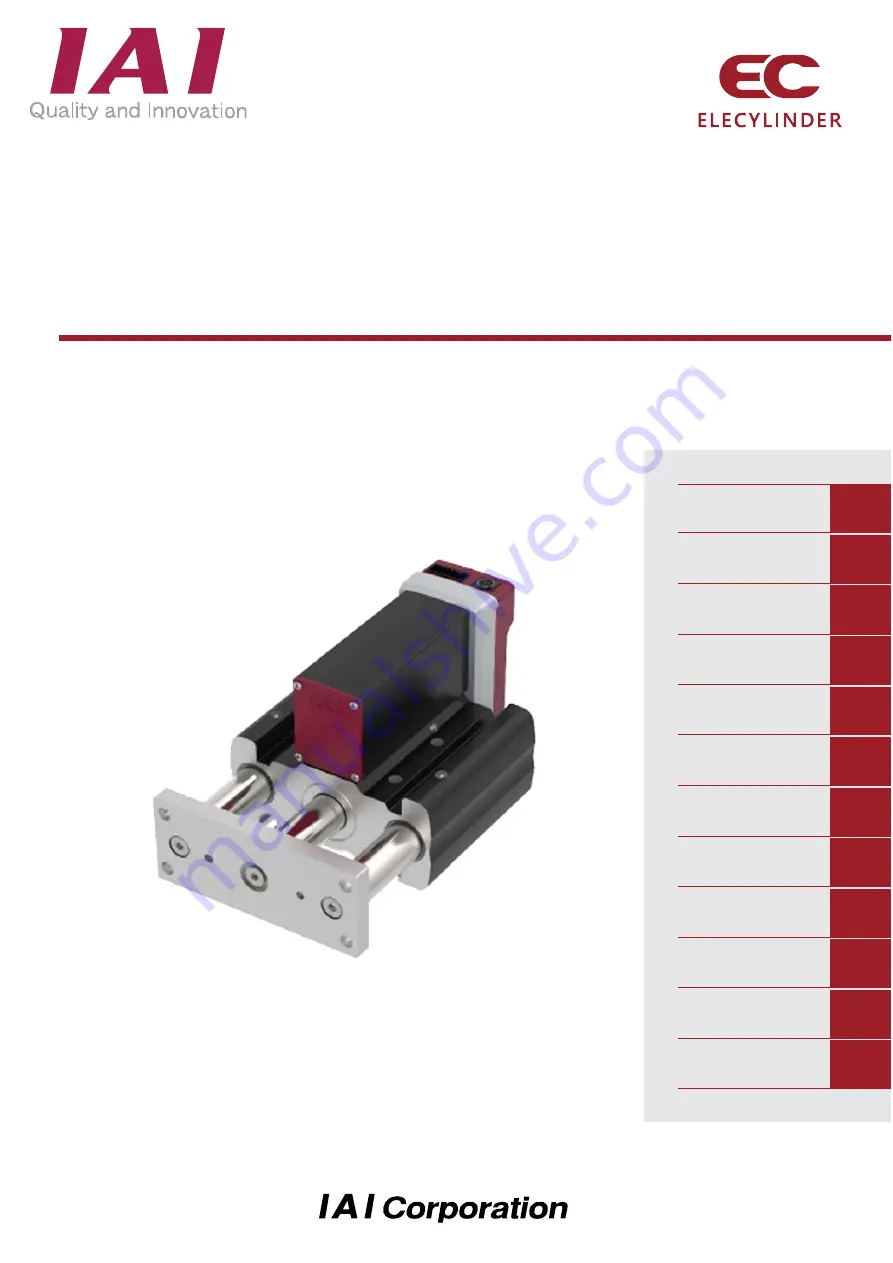 IAI EC-ST15 Instruction Manual Download Page 1