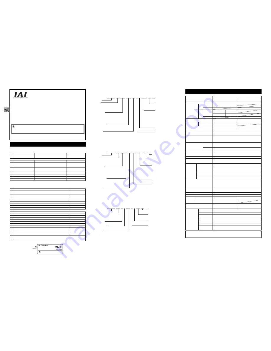 IAI PCON-CA series First Step Manual Download Page 1