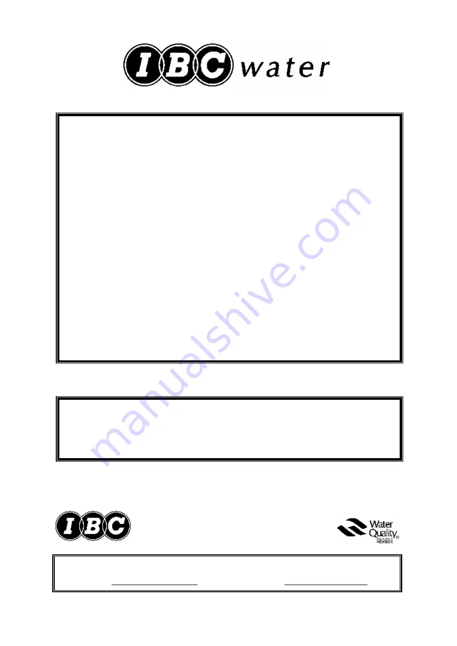 IBC Water AS1041MP-CL Скачать руководство пользователя страница 1