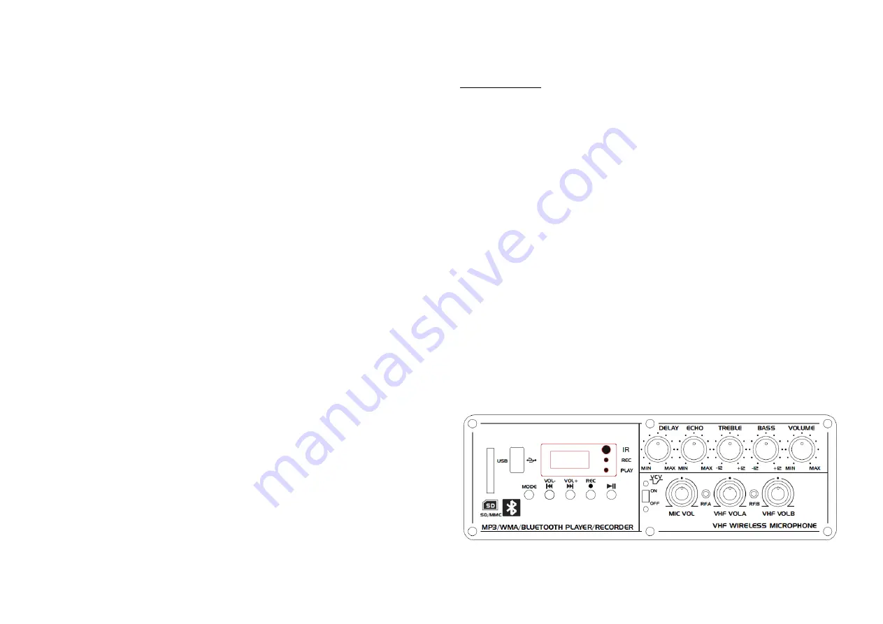 Ibiza sound PORT85VHF-BT Instruction Manual Download Page 2