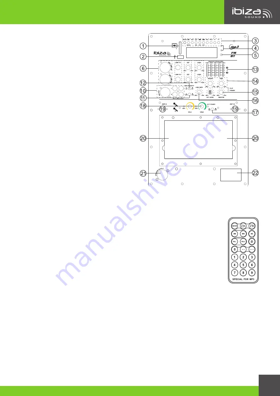 Ibiza sound RX18A-BT Manual Download Page 9