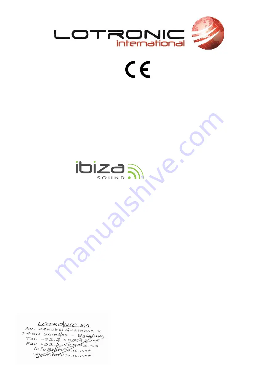 Ibiza sound STANDUP12 Manual Download Page 30